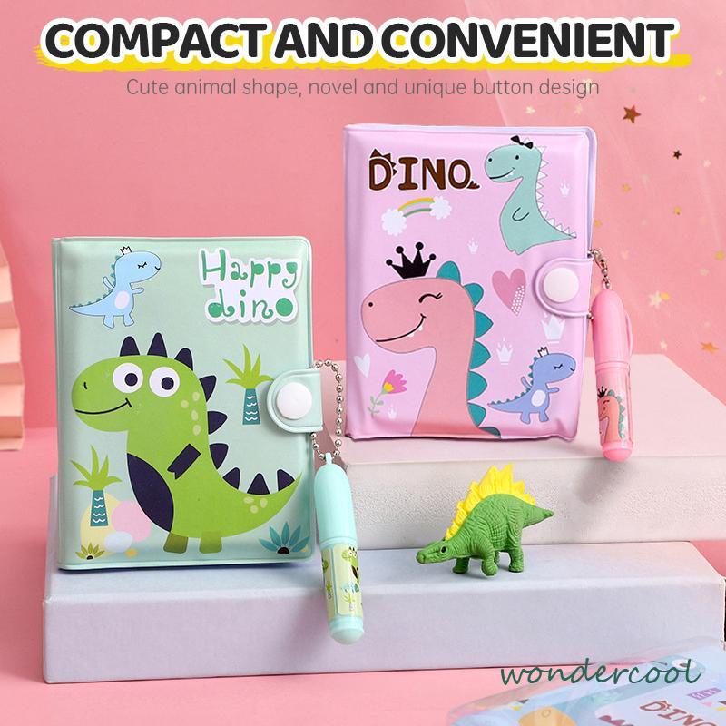 Kartun Kreatif  Notebook Portabel Mini  Dengan Set Bolpoin-Won