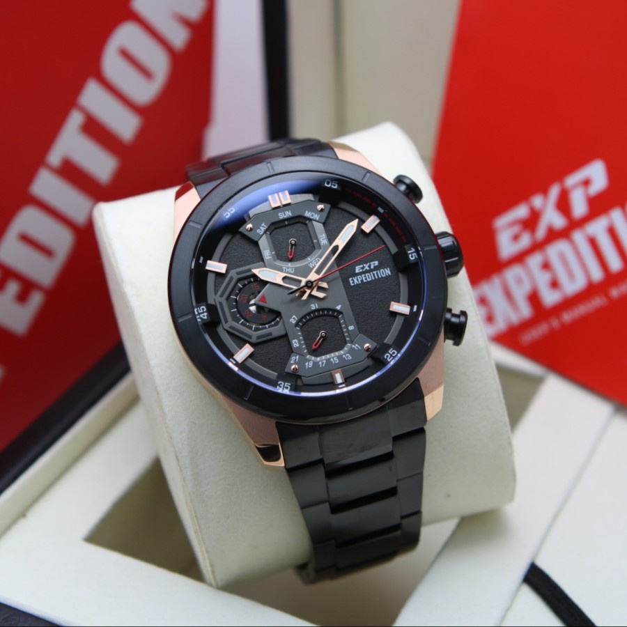 JAM TANGAN PRIA EXPEDITION 6828 / E 6828 / E6828 RANTAI ORIGINAL GARANSI RESMI 1 TAHUN