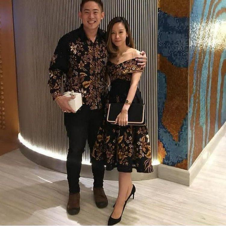 Langsung Atc gaun pesta couple -dress batik premium - couple batik terbaru - dress pesta mewah - dre