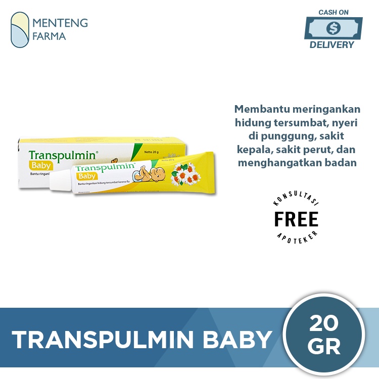 Transpulmin Baby Balsam 20 G - Pereda Hidung Tersumbat dan Menghangatkan Badan