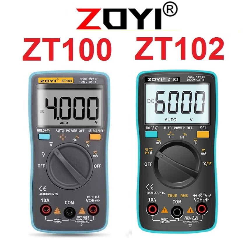 Jual ZOYI ZT102 ZT00 Auto Multimeter Digital Avometer Multitester