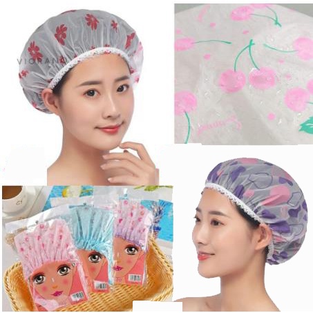 * NCC * Shower Cap - Topi Mandi - Eva Girl Karakter - Kualitas Bagus