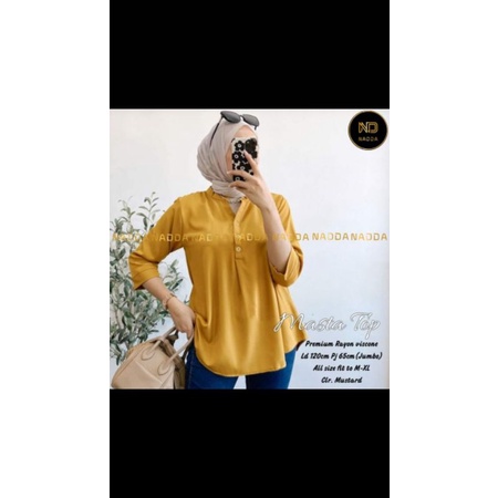 masta blouse atasan wanita warna mustard