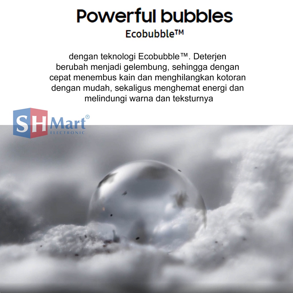 MESIN CUCI FRONT LOADING SAMSUNG 8 KG WW80T504DTT/SE  WITH ECO BUBBLE WW80T (MEDAN)