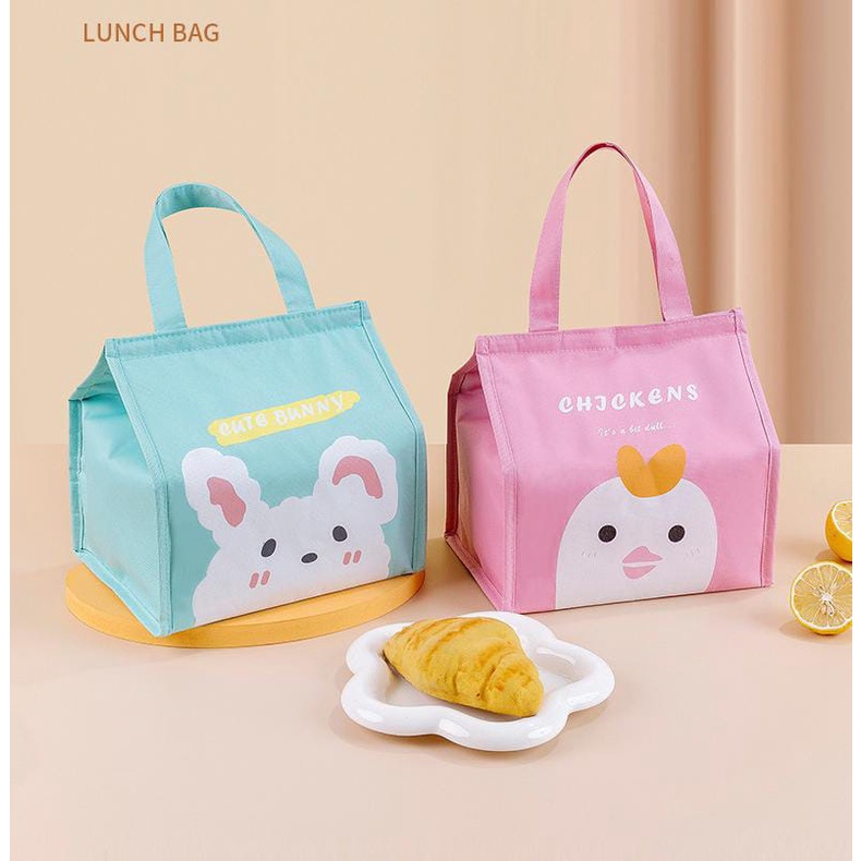 𝗘𝗕𝗦 ✅ PA073 Tas Bekal Jumbo Animal Goodnight Organizer Bag Kotak Cooler Makanan Import Murah