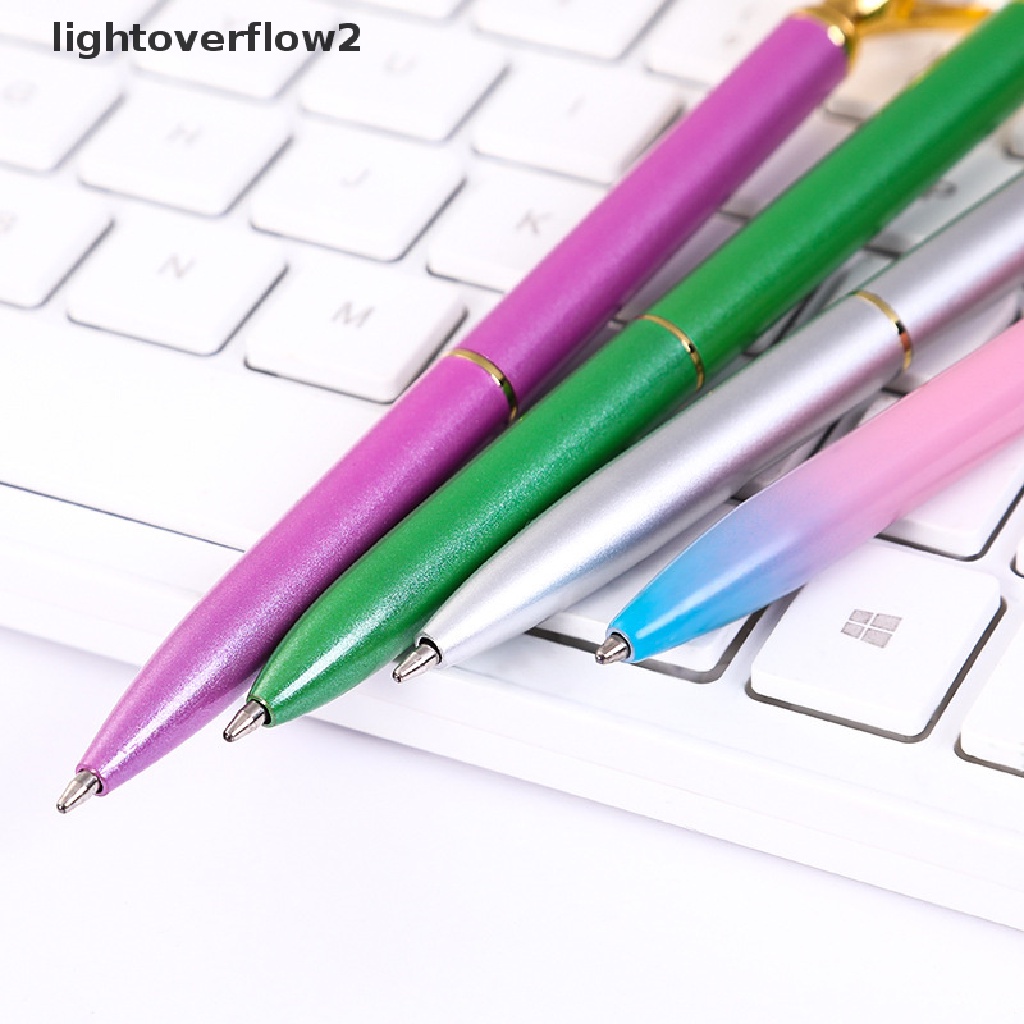 (lightoverflow2) Pulpen Dengan Hiasan Kristal Imitasi Untuk Hadiah