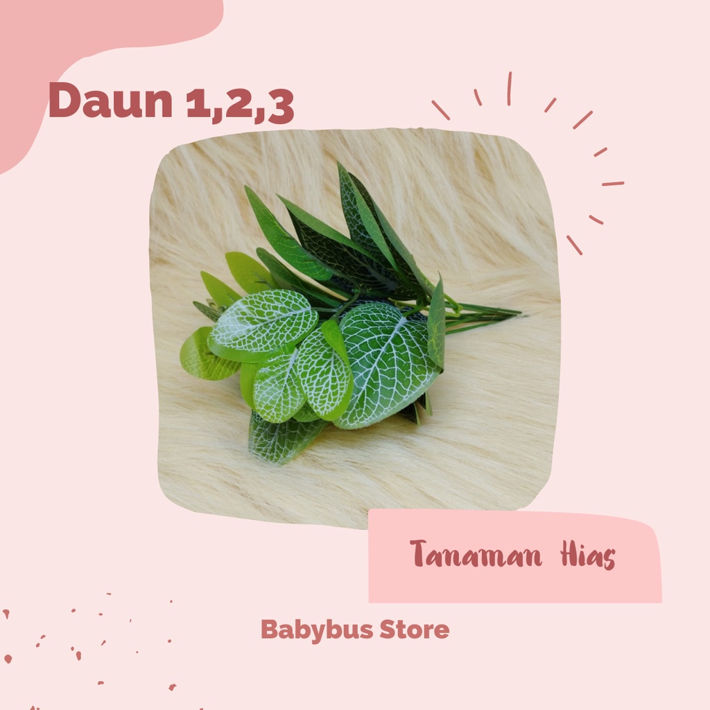 BBS Tanaman Hias Indoor Artificial Daun Hiasan Dekorasi Rumah Import Murah