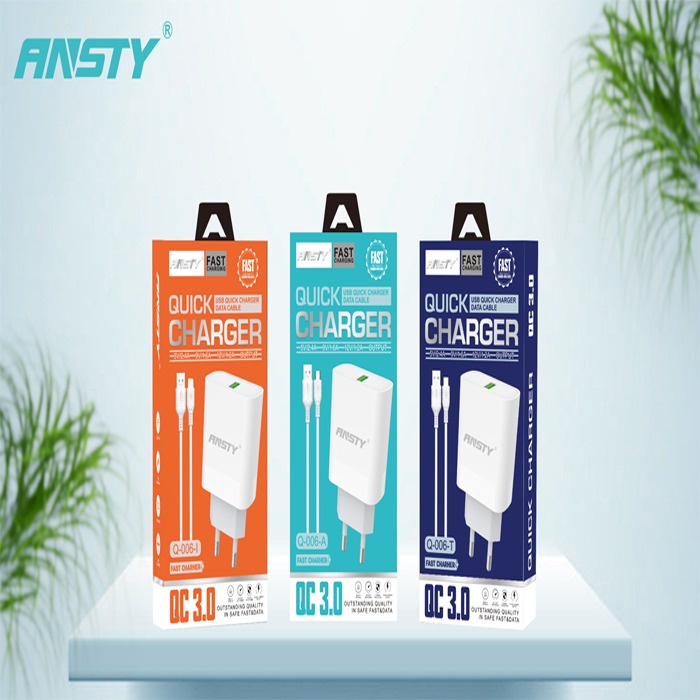 TC ANSTY Q-006 - ADAPTER - CASAN - CHARGER 3.0A FAST CHARGING