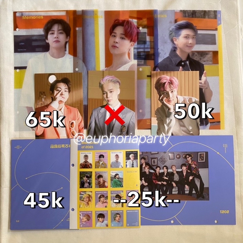 (READY) SHARING BTS MEMORIES 2021 DVD TAEHYUNG JIMIN RM SET | BACA DESKRIPSI