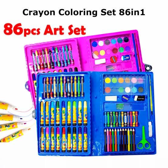 Crayon Set 86in1 Colouring Set 86 Pensil Warna/ Crayon/ Stationary/ Cat air / Colour Pencil