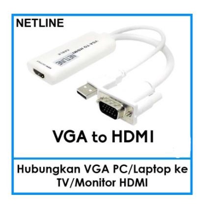 Vga to hdtv adapter Usb converter cable netline 1080p Full HD for pc cpu laptop stb dvr NL-UVH01 UVH-01 - Konverter d-sub 15 pin to hdtv