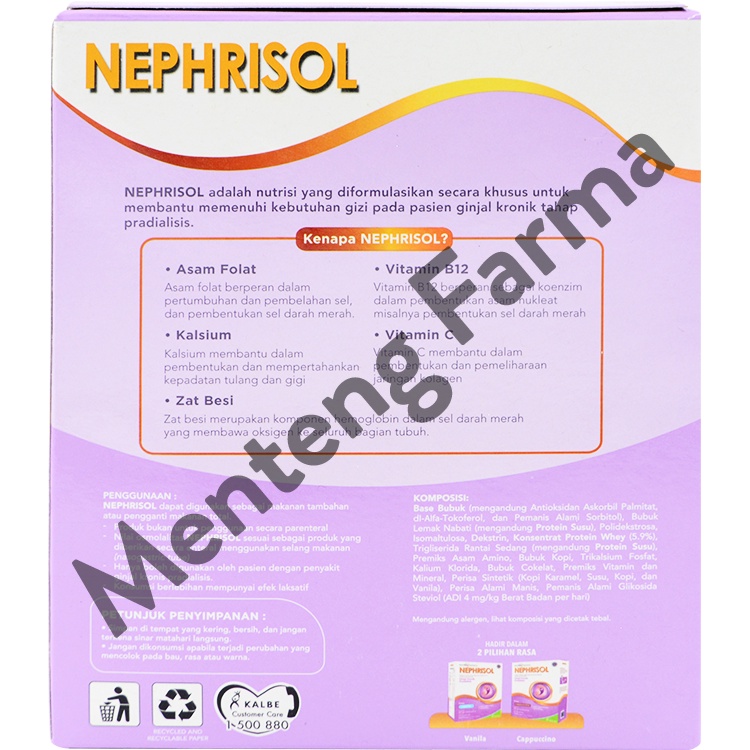 Nephrisol Cappucino 201 Gram - Susu Rendah Protein Khusus Pasien Ginjal Predialisis