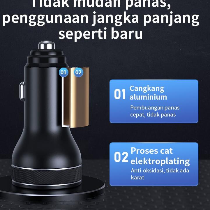 Toko Spesial--Car Charger Mobil PD 36W 18W 15W QC 3.0 Fast Charging Dual USB 2 Ports Casan Mobil Mot