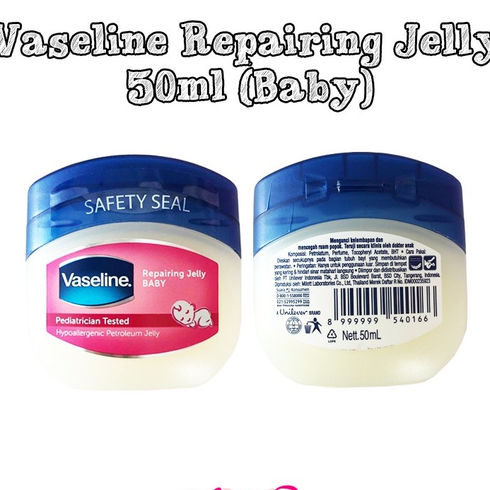 Vaseline Repairing Jelly BABY - 50ml - Hypoallergenic Petroleum Jelly