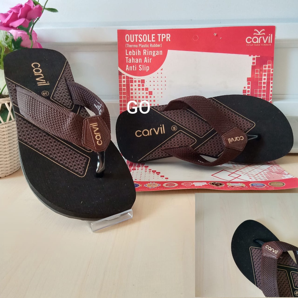 gof CG CARVIL ORIGINAL! Sandal Jepit Pria CARVIL Sandal Jepit Cowok Laki Carvil Anti Selip Anti Anti Air Ringan Awet Terbaru