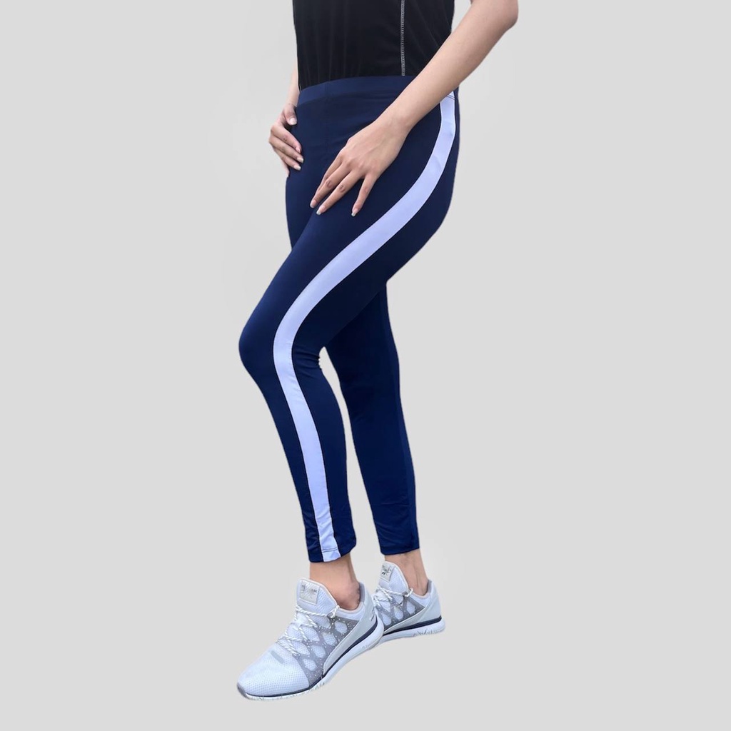 CELANA LEGGING PANJANG WANITA CELANA PANJANG SPORT WANITA LEGGING PANJANG LIST PUTIH WANITA (LG LIST-01)