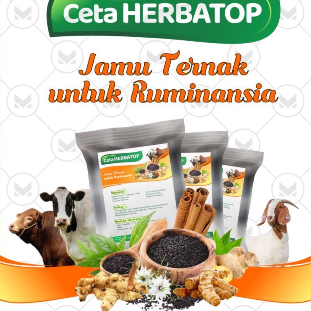 JAMU KAMBING CETA HERBATOP 100 GR - Ruminansia Sapi Kambing Menambah Nafsu Makan Daya Tahan tubuh