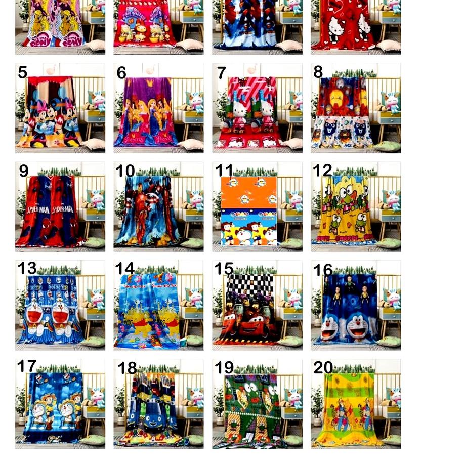 Cuci Gudang--Selimut Bulu SS karakter Anak