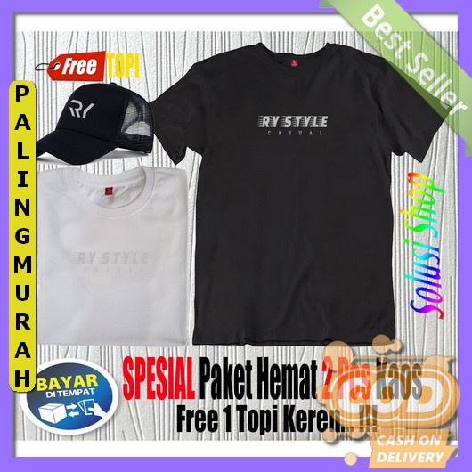 Baju Kaos Pria Distro Terbaru 2022 Kaus Trend Casual Tebal Murah Atasa Promo Spesial 2 Kaos Pendek R