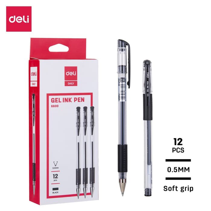 

Pulpen Daily Gelpen 0.5mm - E6600 DELI