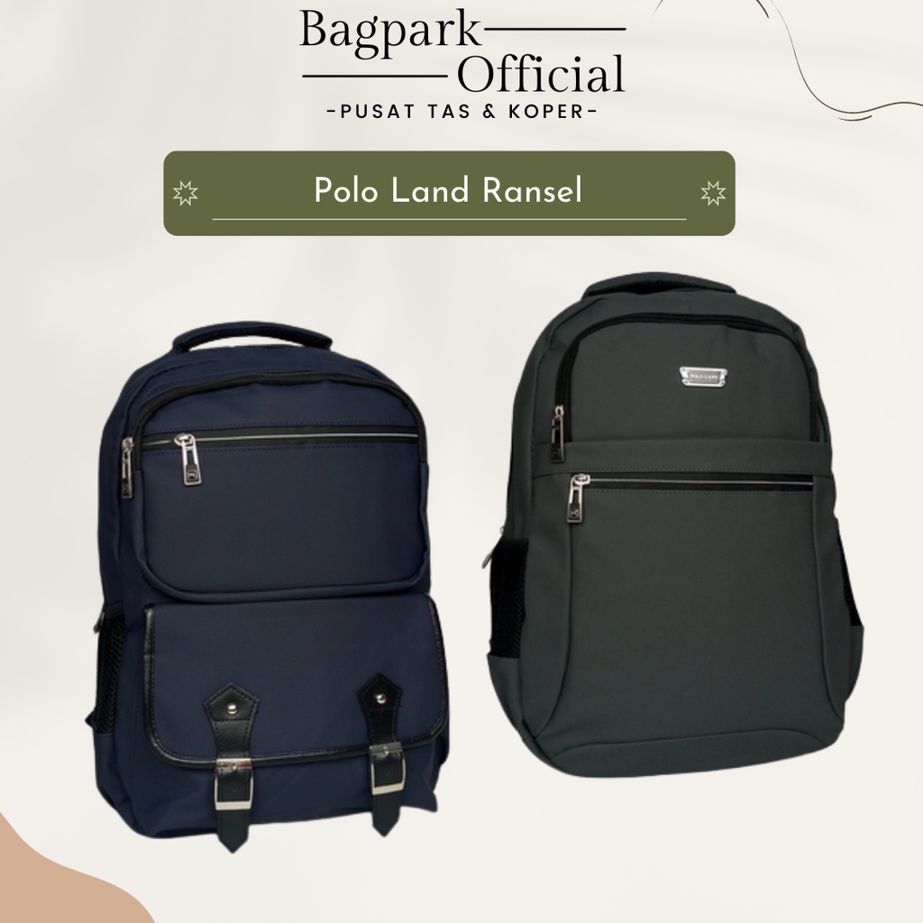 Tas Ransel Pria Polo Land  Tas Laptop Tas Sekolah Tas Kerja Tas Kegiatan Tas Semina Ransel Punggung Pria Free Usb