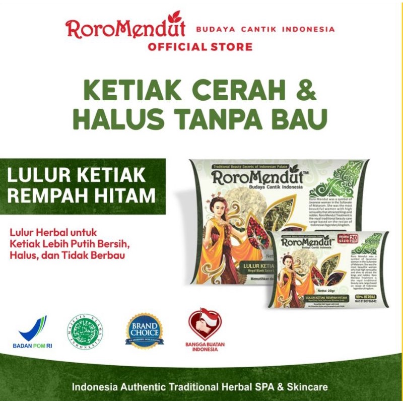 Roro mendut lulur ketiak rempah hitam