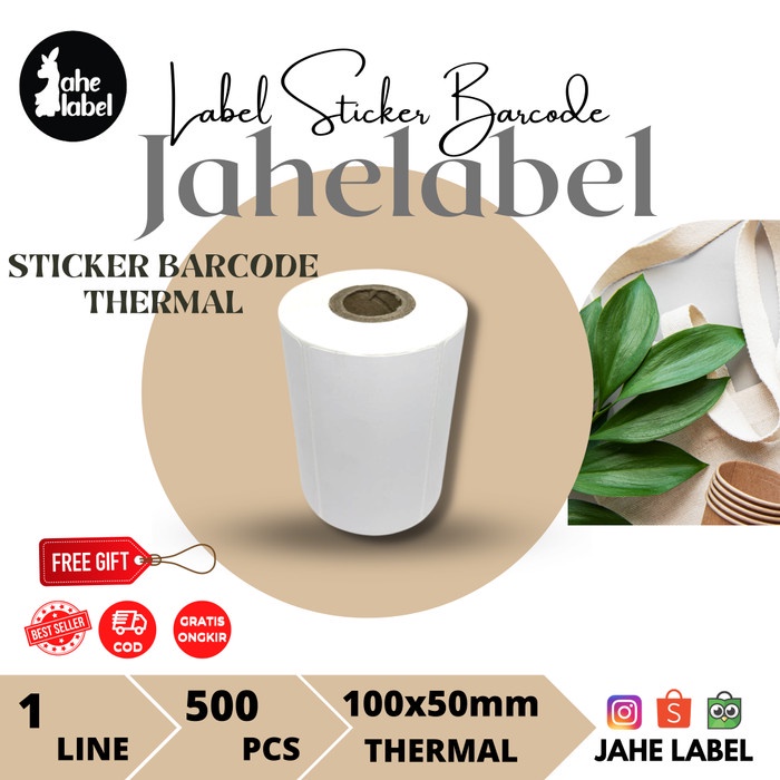 

Code0F9 Label Stiker Barcode 100X50 Mm Direct Thermal 500 Pcs