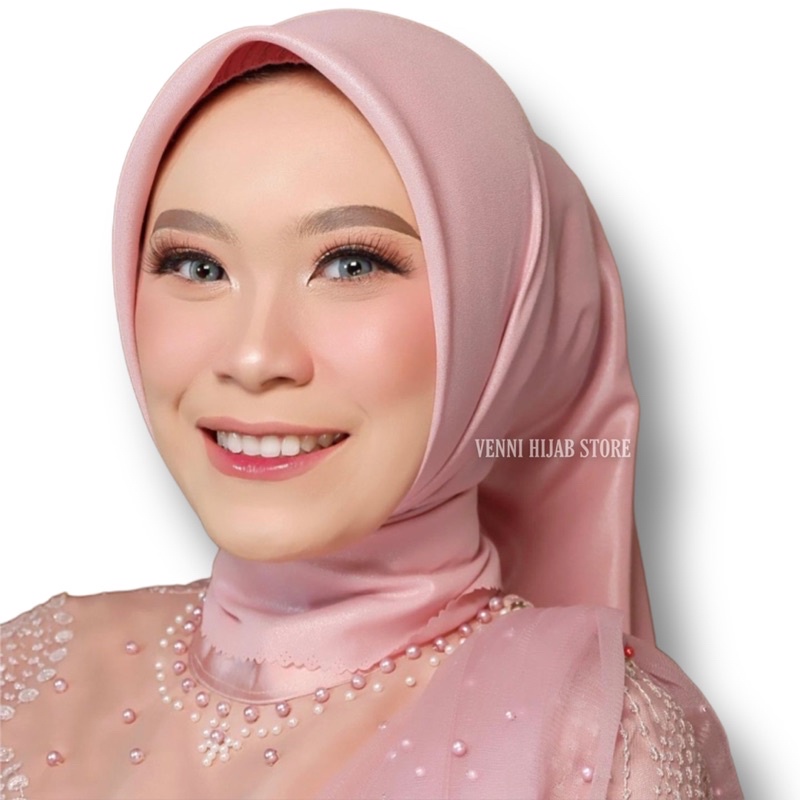 (TEPI JAHIT) LUXURY/SINAR SEGIEMPAT HIJAB GLAMOUR ORIGINAL UMAMA SCARF LOGO PLATBESI