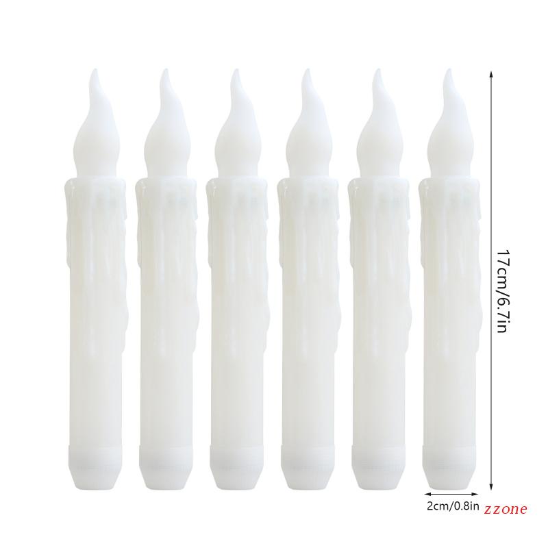 Zzz 6pcs / set Lampu Led Elektrik Tanpa Api Untuk Dekorasi Natal / Pernikahan / Ulang Tahun