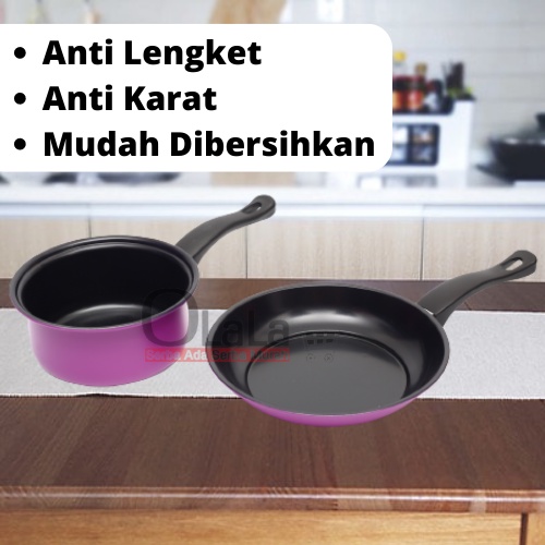 PANCI SET 2IN1 FRY PAN DAN PANCI SUSU FRY PAN SAUCE MILK PAN OLL-99613