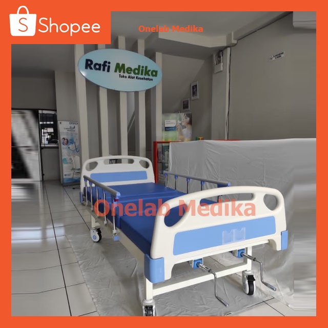 Ranjang Rawat Inap Pasien RS 2 Engkol ABS Bed 2 Crank ABS TERMURAH Harga Bed Rumah Sakit 2 Tuas Temp