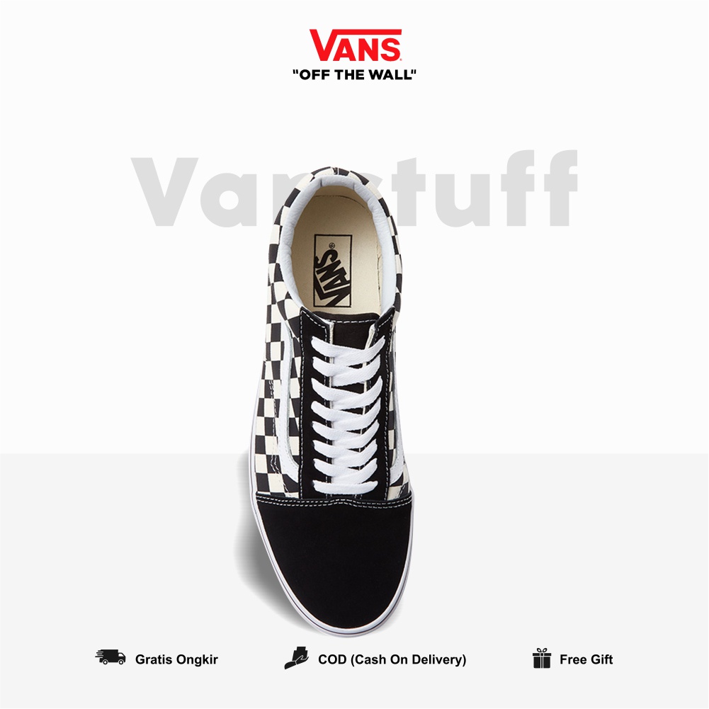 Vans Oldskool Primary Checkerboard Black White Cowo Original 100% BNIBWT Old School Catur Ori Authentic Guarated