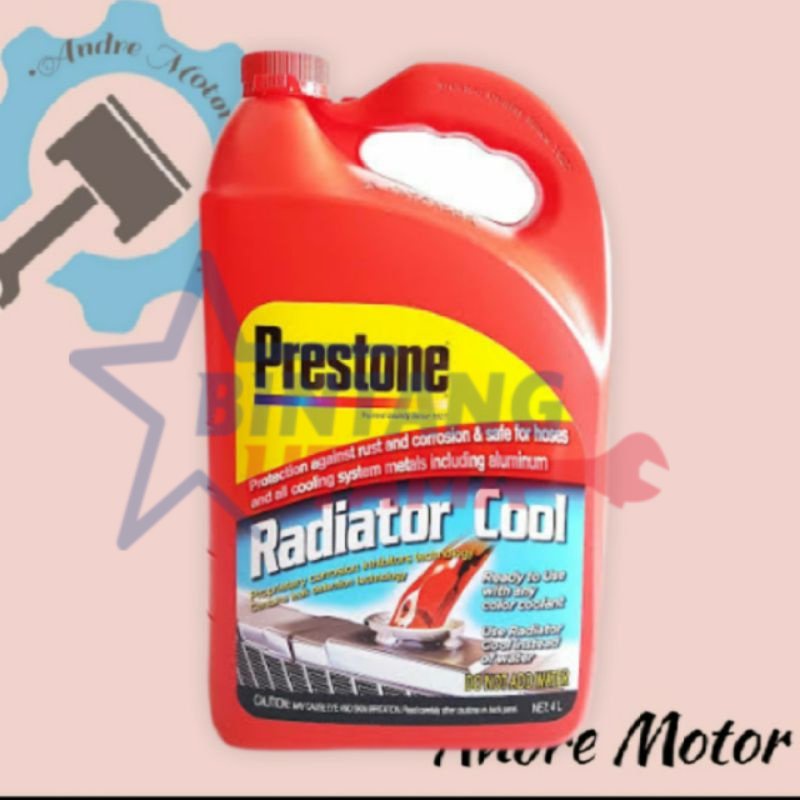 Air Radiator Coolant Prestone 4 Liter Merah/Hijau Ready to Use berkualitas