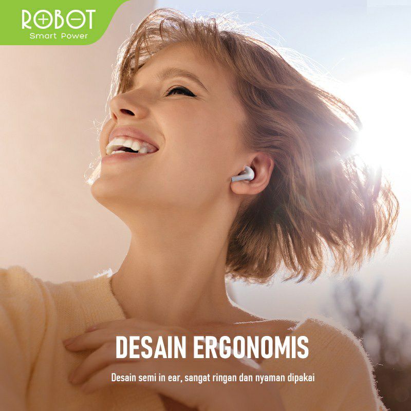 Headset Bluetooth Robot Flybuds T10 TWS Earphone Wireless 5.3 ORIGINAL