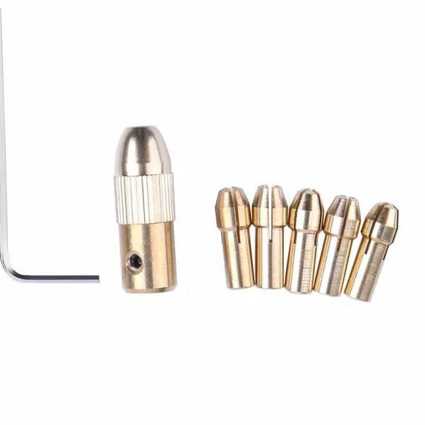 Mini Collet Chuck Kepala Bor Mini Drill Set 7Pcs