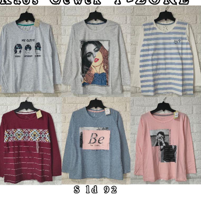 [KRB.18Oc22в] KAOS CEWEK LENGAN PANJANG T-ZONE