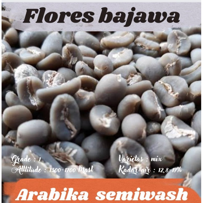 

biji kopi mentah (greenbean) Arabika Flores bajawa - semiwash