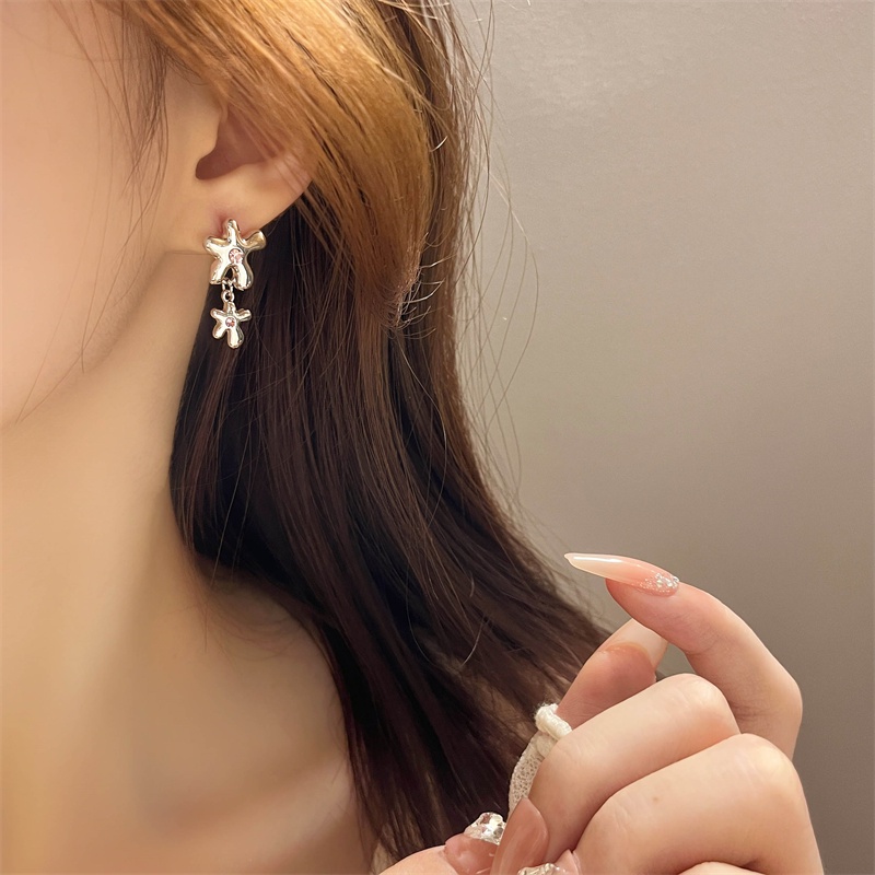 Anting Tusuk Lapis Silver 925 Model Bunga Untuk Wanita