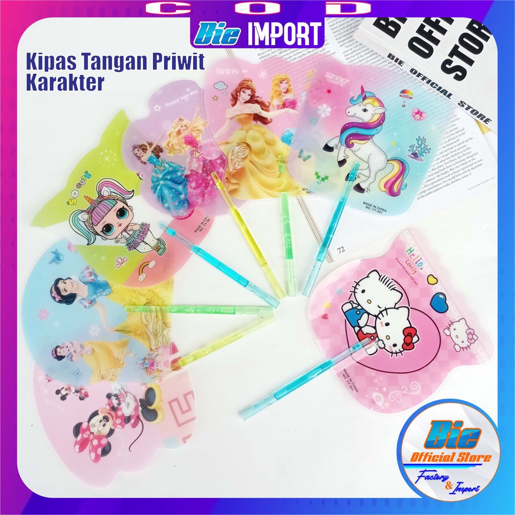 Kipas Tangan Karakter Cute Impor Best Seller