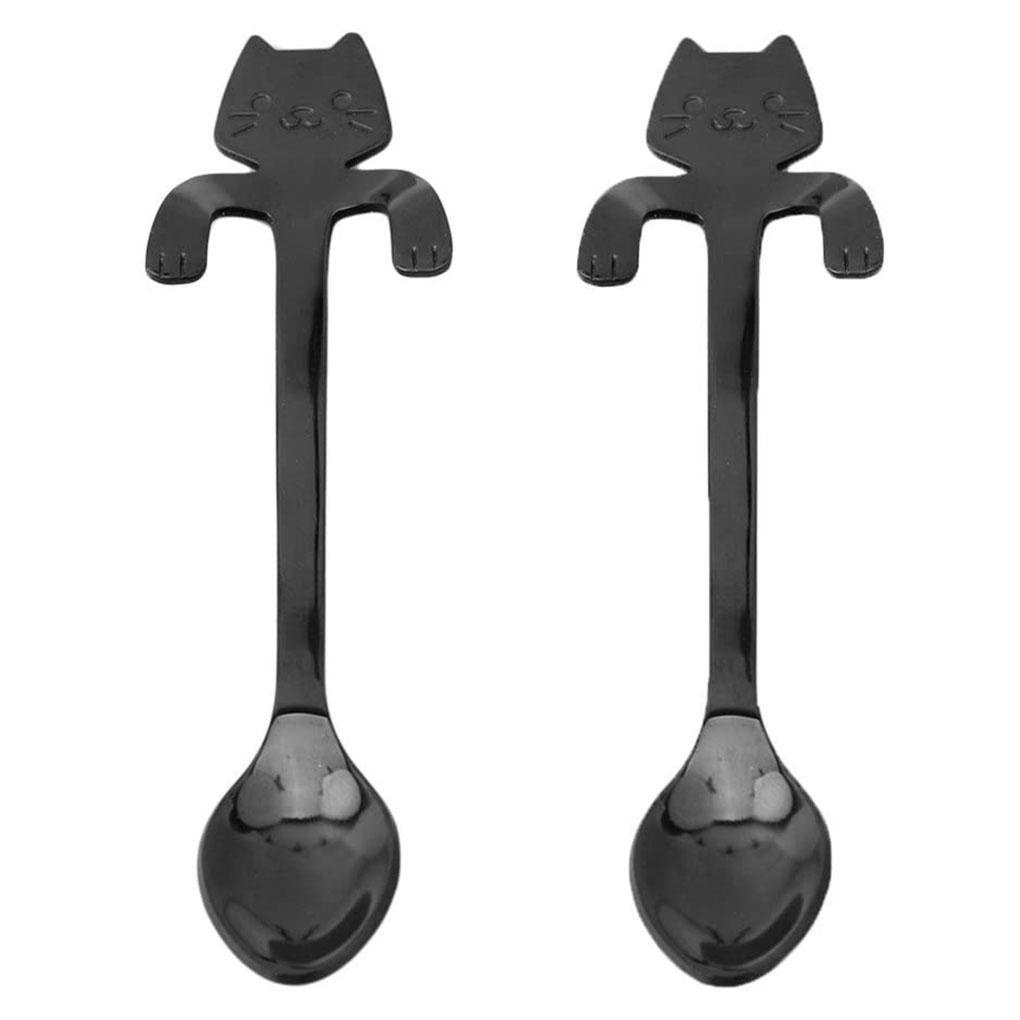 Desain Kartun Sendok Teh Rumah Kopi Teh Aduk Sendok Stainless Dessert Spoon Tableware