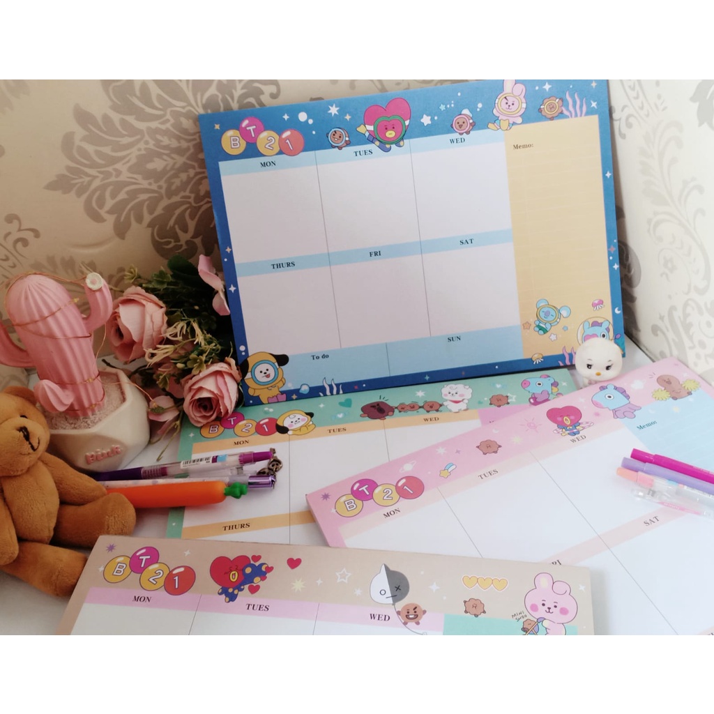 

WEEKLY PLANNER BT21 LUCU