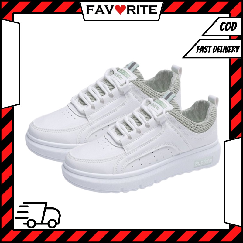 Favorite &quot;FREE BOX&quot; (Size 37 - 41) Sepatu Wanita Sneakers Bertali Kasual Fashion Shoes Import Premium Quality 9004