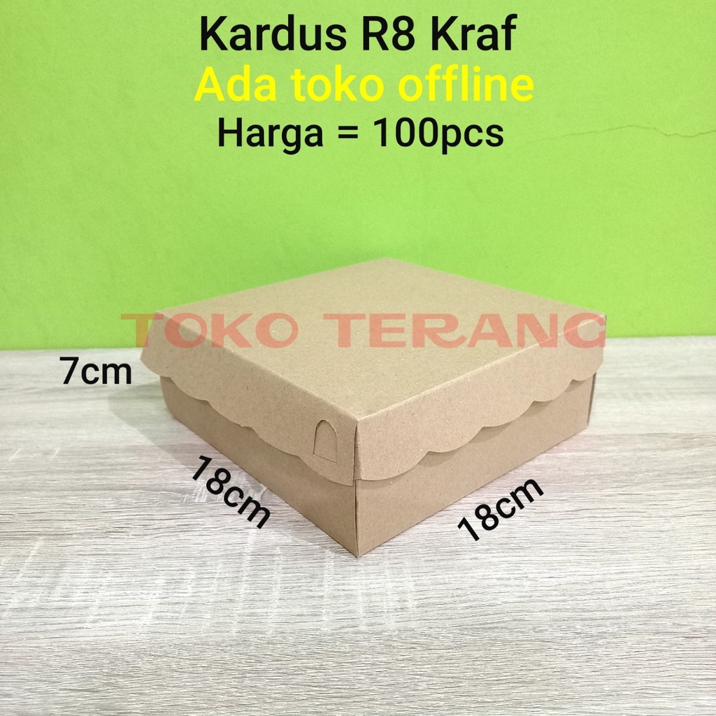 

Kardus coklat 18x18 kraf 350gsm kardus jajan kue kardus nasi coklat