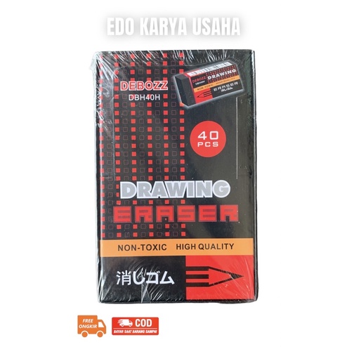 

DEBOZZ Penghapus Pensil Warna Hitam Murah - Isi 40pcs