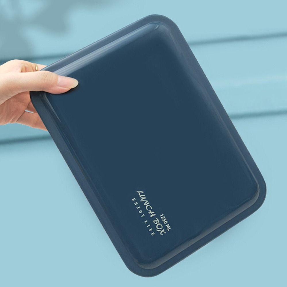 Preva Lunch Box Microwavable Rectangle Grid Untuk Pelajar Pekerja Kantor Wadah Makanan