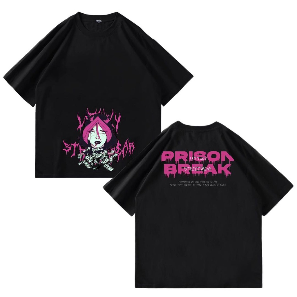 [ OVERSIZE ] LETTUCY BAJU KAOS MOTIF PRISON BREAK