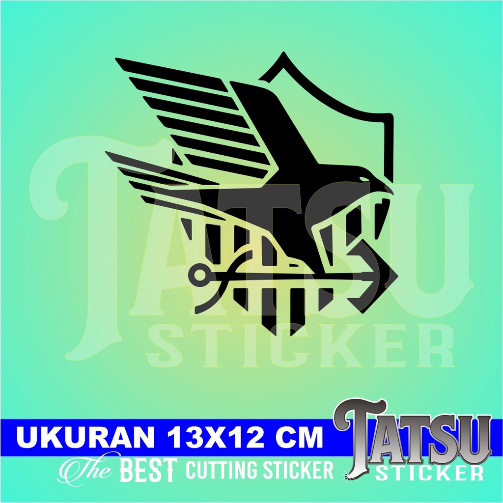 CUTTING STICKER KACA MOBIL BODY PINTU KAP VISOR MOTOR LAPTOP DLL - STIKER AZUR LANE EAGLE UNION
