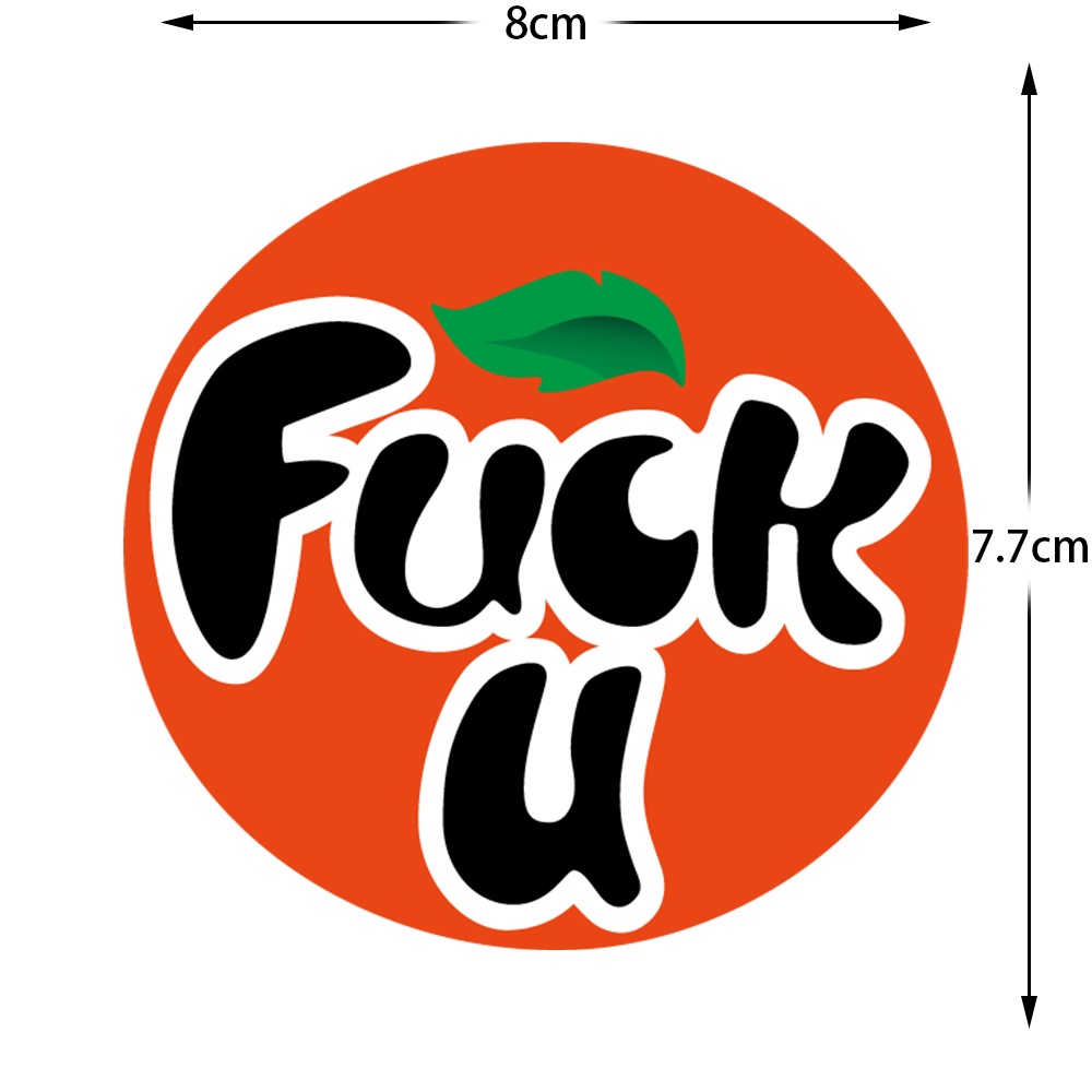 Fanta LOGO Funny Motorcycle Waterproof Sticker Nakal Orange Car Rar Car Window Decorative Decal Untuk Vespa