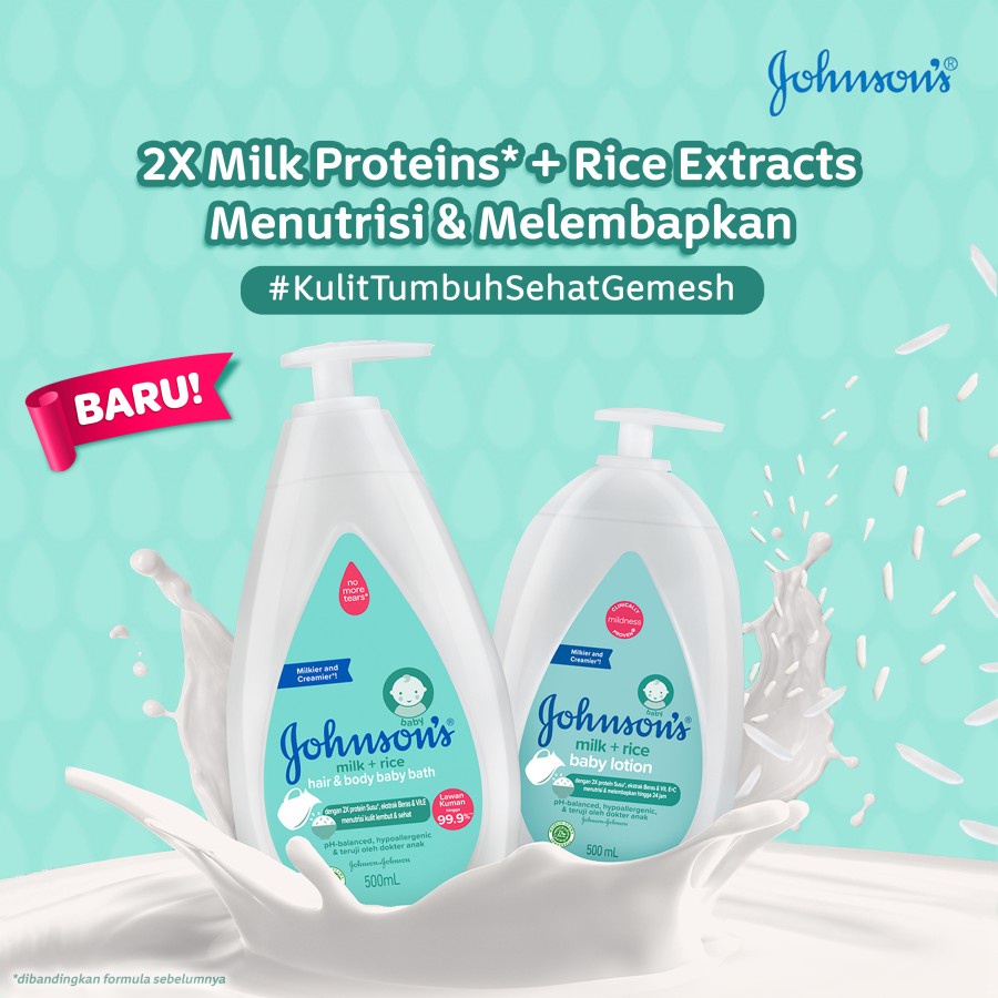 Johnson's Baby Bath Milk + Rice 500ml