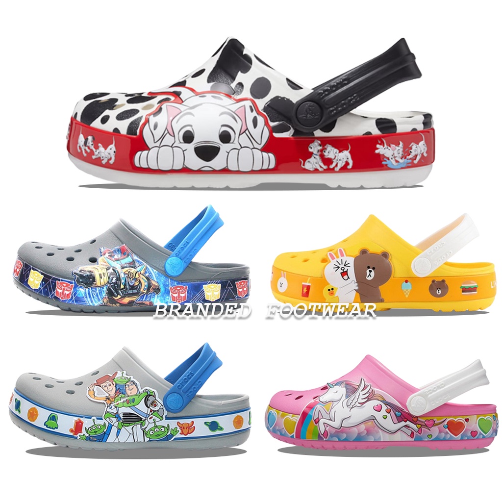 Crocs ANAK FUN LAB / Crocs Karakter / Dalmantian Dog / Transformer / Line / Toy Story / Unicorn / Cr